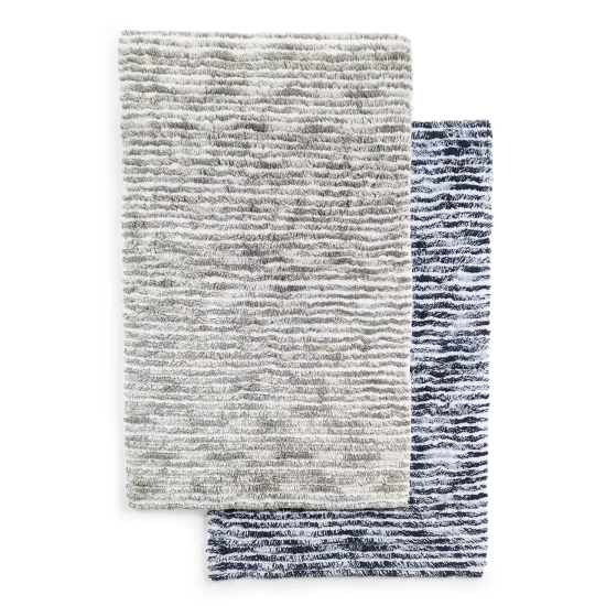 Budget ๐ฅฐ Hotel Collection Textured Stripe Bath Rug, 22 X 36, Created For Macy's Blue ๐ - Image 3