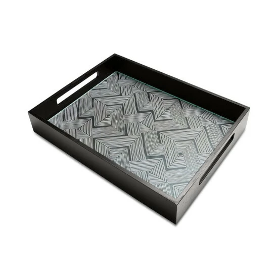 Wholesale ๐ Hotel Collection Large Wood & Glass Serve Tray, Created For Macy's Multi ๐ฏ