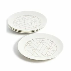 Deals 🌟 Hotel Collection Set/4 Coupe Salad Plate, Created For Macy's White ⌛