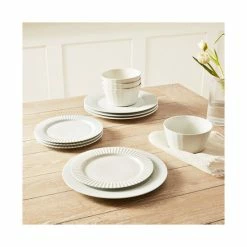 Buy 🥰 Hotel Collection Fluted 12-Pc. Dinnerware Set, Service For 4, Created For Macy's White 🔔