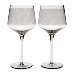 Wholesale 🎁 Hotel Collection Wine Glasses With Decals, Set Of 2, Created For Macy's Smoke ✨
