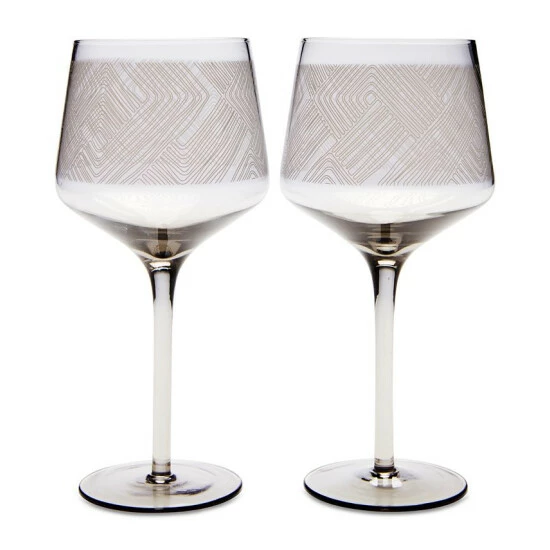 Wholesale ๐ Hotel Collection Wine Glasses With Decals, Set Of 2, Created For Macy's Smoke โจ