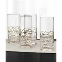 Top 10 ✔️ Hotel Collection Gold Decal Highball Glasses, Set Of 4, Created For Macy's No Color 😍