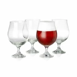 Brand new 😍 Hotel Collection Stemmed Beer Glasses, Set Of 4, Created For Macy's Clear ❤️