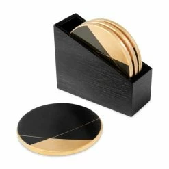 Hot Sale ✨ Hotel Collection Set Of 4 Coasters With Holder, Created For Macy's Multi 👏