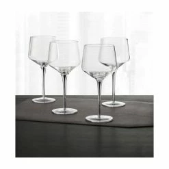 Buy 🛒 Hotel Collection Set Of 4 Black-Cased Stem Wine Glasses, Created For Macy's No Color ⌛
