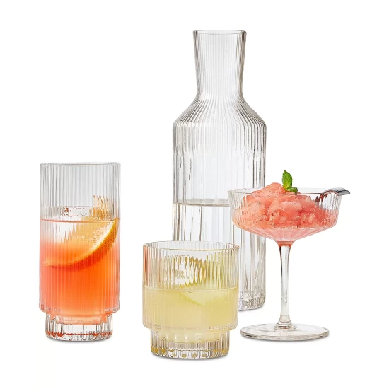 Flash Sale โ Hotel Collection Fluted Highball Glasses, Set Of 4, Created For Macys Clear ๐งจ - Image 4