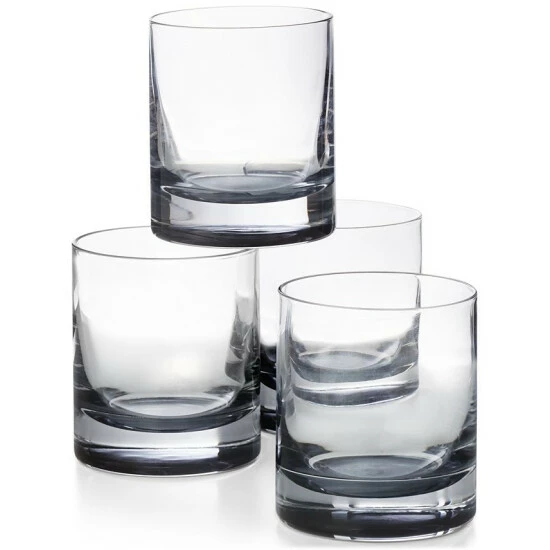 Brand new ๐ฅฐ Hotel Collection Double Old Fashioned Glasses With Gray Accent, Set Of 4, Created For Macy's โค๏ธ