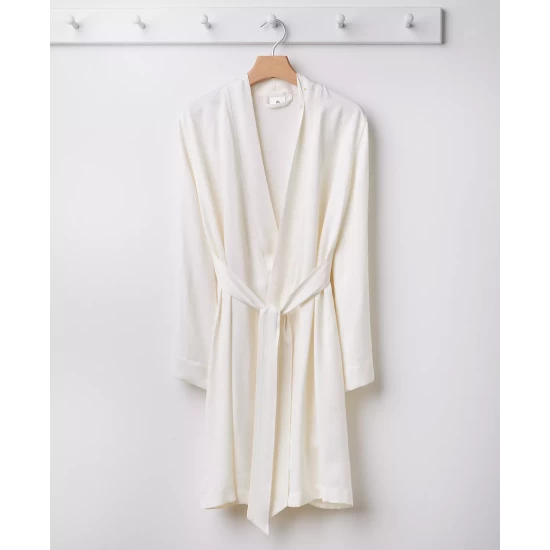 Outlet 🧨 Hotel Collection Cupro Bath Robe, Created For Macy's Ivory ❤️ - Image 3